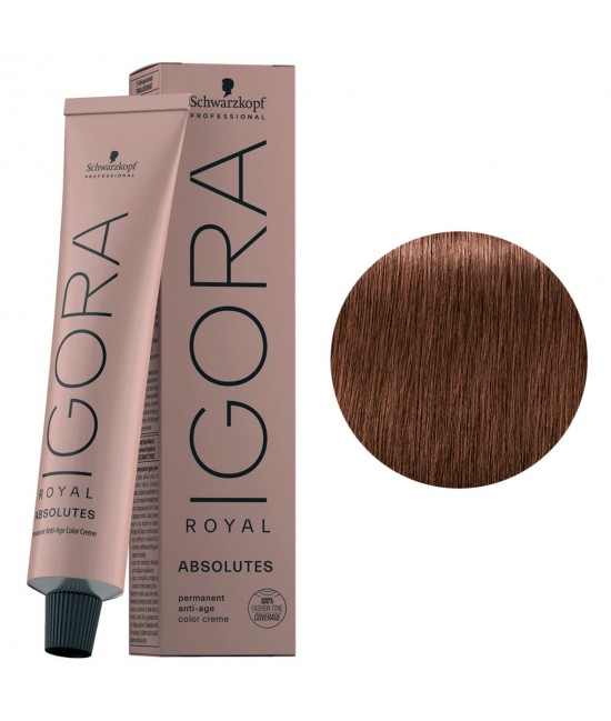 Краска для седых волос Schwarzkopf Igora Royal Absolutes 6-580 темно-русый золотисто-красный 60 мл