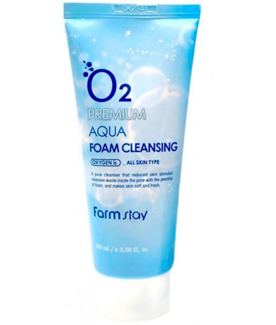 Кислородная пенка для умывания FarmStay O2 Premium Aqua Foam Cleansing 100 мл
