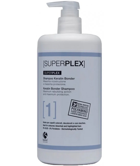Шампунь для окрашенных и обесцвеченных волос Barex Superplex Keratin Bonder 750 мл