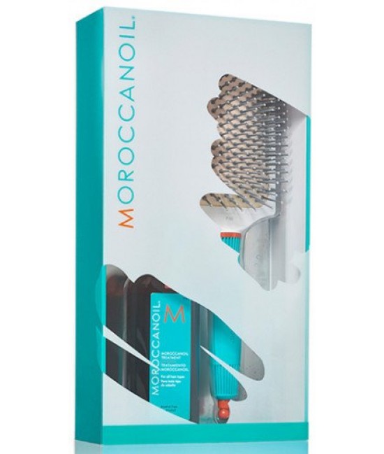 Набор для всех типов волос Moroccanoil (масло + щетка)