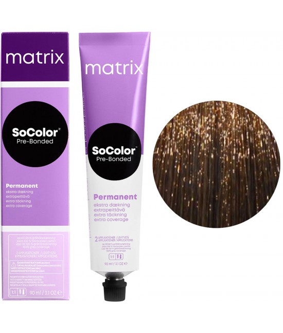 Краска Matrix SoColor Extra Coverage для высокоэффективного 100% закрашивания седины 507G Extra Coverage Блондин золотистый