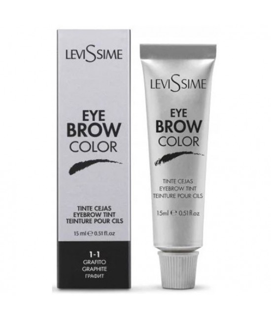 Фарба для брів Levissime Eye Brow Color, 15 мл №1-1 Graphite