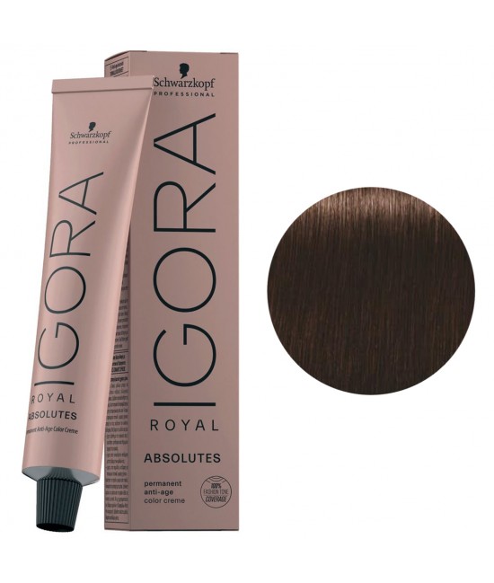Краска для седых волос Schwarzkopf Igora Royal Absolutes 4-60 средне-коричневый шоколадный 60 мл