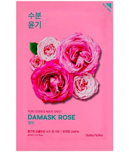 Тканевая маска с дамасской розой Holika Holika Pure Essence Mask Sheet Damask Rose