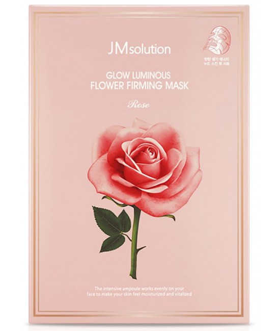 Тканевая маска с экстрактом дамасской розы JMsolution Glow Flower Firming Mask Rose