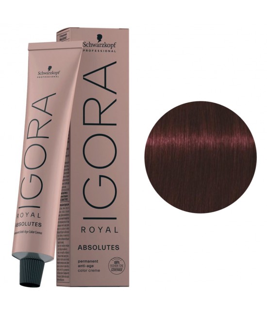 Краска для седых волос Schwarzkopf Igora Royal Absolutes 4-80 средне-коричневый красный натуральный 60 мл