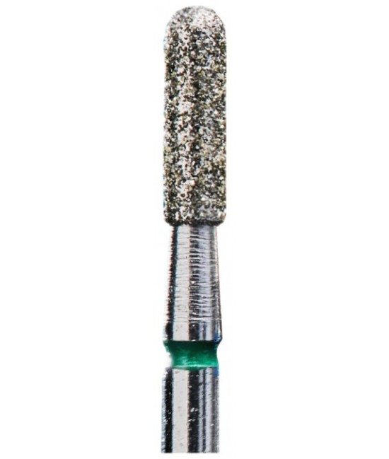 Фреза алмазная цилиндр закругленный зеленая Staleks Expert FA30G023/8K