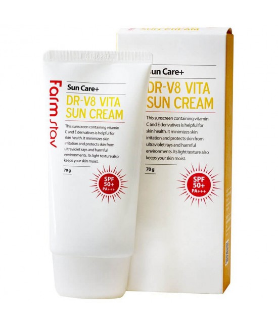 Солнцезащитный крем с витаминами FarmStay DR-V8 Vita Sun Cream 70 г