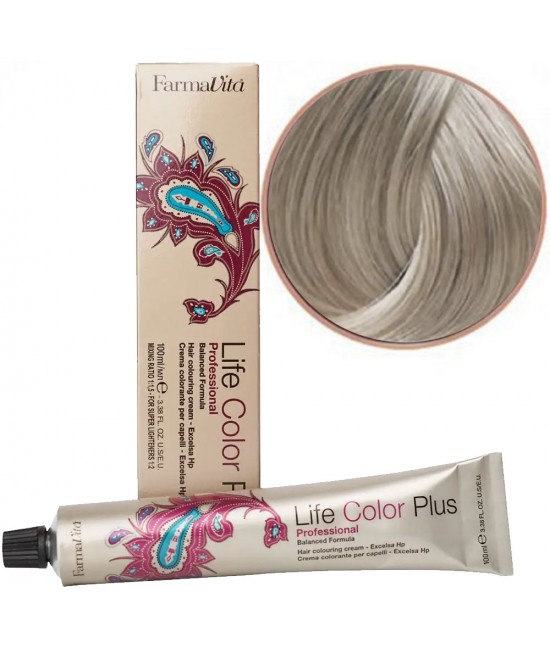 Краска для волос Farmavita Life Color Plus, 100 мл 10.021 Платиновый блондин натуральный жемчужный пепельный