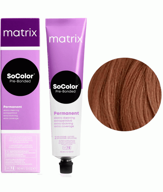 Краска Matrix SoColor Extra Coverage для высокоэффективного 100% закрашивания седины 508BC Extra Coverage Светлый блондин коричнево-медный