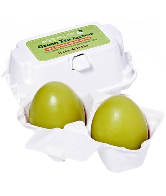 Мыло с зеленым чаем Holika Holika Green Tea Egg Soap