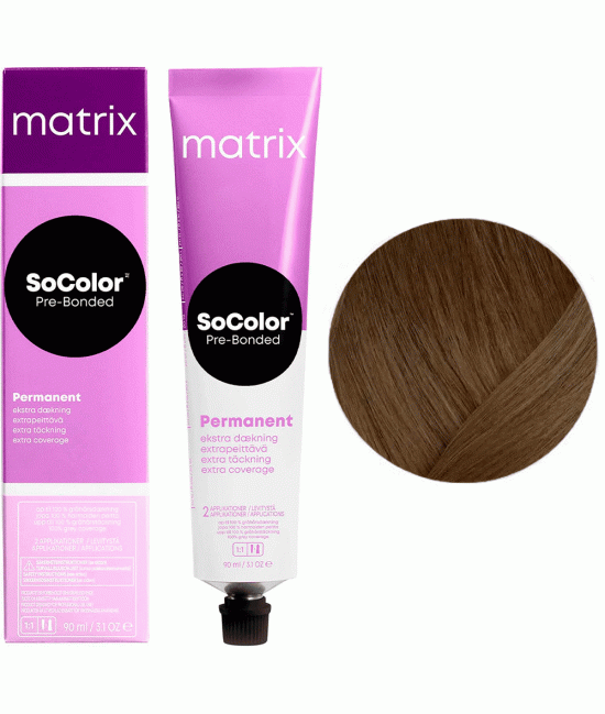 Краска Matrix SoColor Extra Coverage для высокоэффективного 100% закрашивания седины 505N Extra Coverage Светлый шатен натуральный