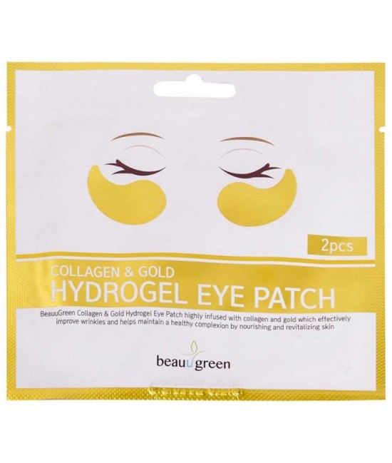 Патчи для глаз гидрогелевые с золотом BeauuGreen Collagen & Gold Hydrogel Eye Patch