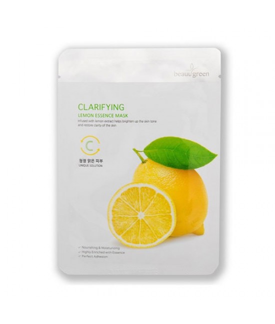 Очищающая тканевая маска для лица c экстрактом лимона BeauuGreen Lemon Essence Mask