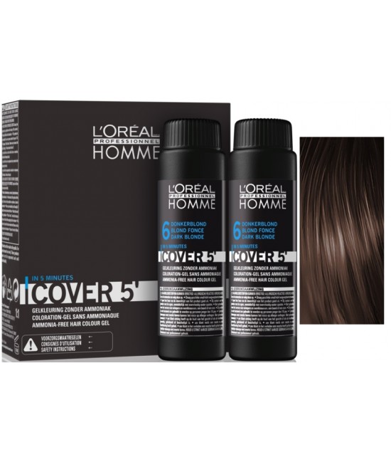 Покрытие седины для мужчин LOreal Homme Cover 5, 50 мл 6 Темный блондин натуральный