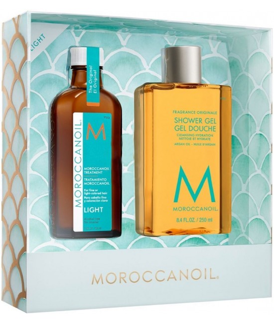 Набор легендарное масло для волос+ гель для душа (Moroccanoil Summer light regular Shower Gel 100+250)