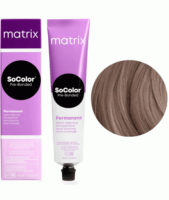 Краска Matrix SoColor Extra Coverage для высокоэффективного 100% закрашивания седины 508NA Extra Coverage Светлый блондин натуральный пепельный