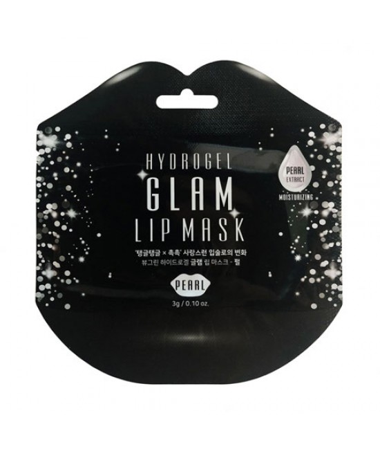 Патчи для губ с экстрактом жемчуга BeauuGreen Glam Black Pearl Hydrogel Lip Patch
