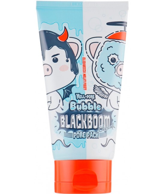 Кислородная маска для очищения пор Elizavecca Hell-Pore Bubble Blackboom Pore Pack 150 мл