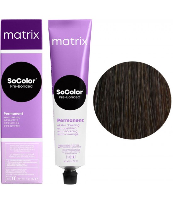 Краска Matrix SoColor Extra Coverage для высокоэффективного 100% закрашивания седины 506NW Extra Coverage Темный блондин натуральный теплый