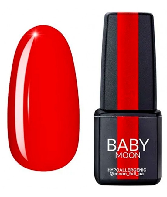 Гель лак Baby Moon  Gel polish Red Chic , 6 ml №008 008 Red Chic красно-оранжевый темный