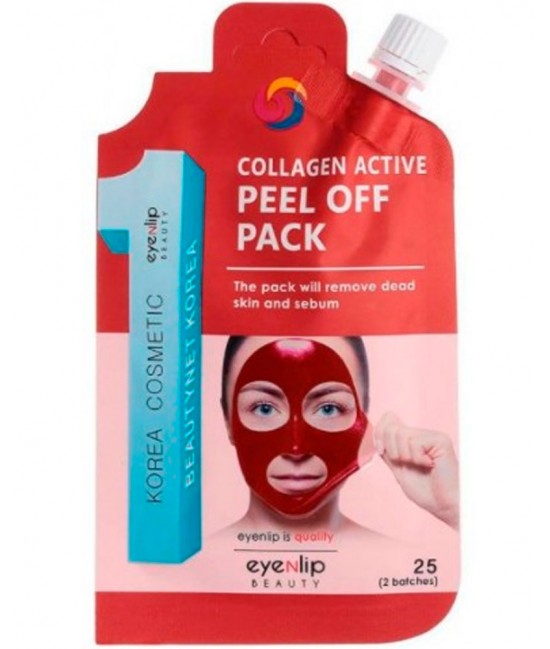 Красная маска-пленка с коллагеном Eyenlip Collagen Active Peel Off Pack 25 г